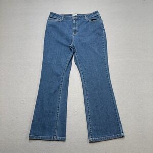 L.L. Bean Jeans Women's 16 Blue Medium Wash Bootcut Classic Fit High Rise Cotton